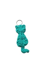 NEW handmade crochet CAT kitten keychain bag purse charm gift