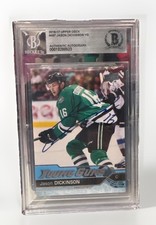 Jason Dickinson signed Stars 16-17 UD Young Guns Card Beckett #497 00019288523