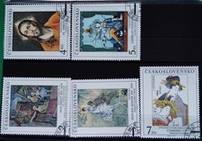 CZECHOSLOVAKIA-1991-ART-TYPE-1967-N2843-TO-N2847-COMPLETE SERIES-USED