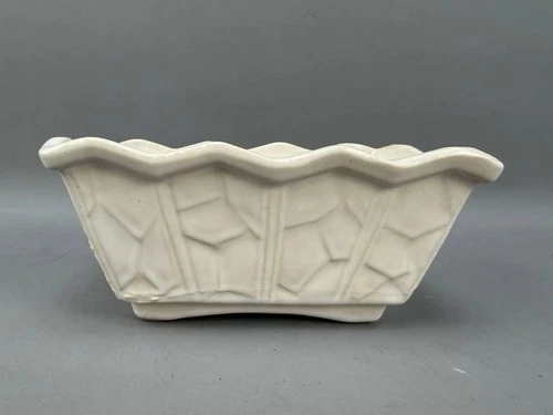 Vintage McCoy White Dish Gardens Planter, no 700, 7 in long