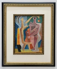 Mario Carreño 1900-1999 Watercolor/ Mixed Media on paper /certificate /signed