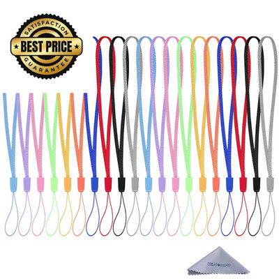 Wisdompro 20 Pack Hand Wrist Strap Lanyard, 7 Inch Short 7 inch, Multicolor 