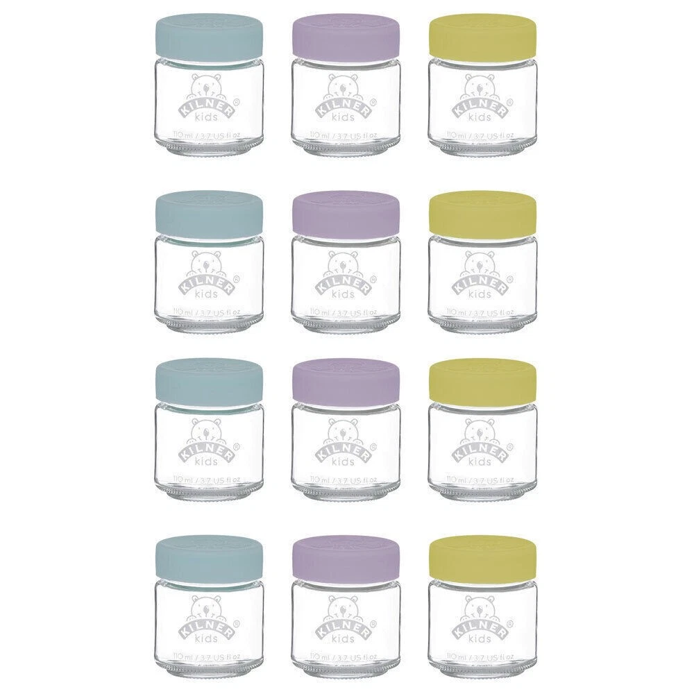 Kilner Kids 12pc Glass Jar Canister Baby Food Storage w/ Lid 110ml | 12 Piece
Opens in a new window