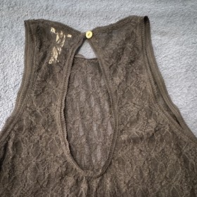 Intimately Free People Women's Black Lace Sleeveless Ruched Jumpsuit Size S