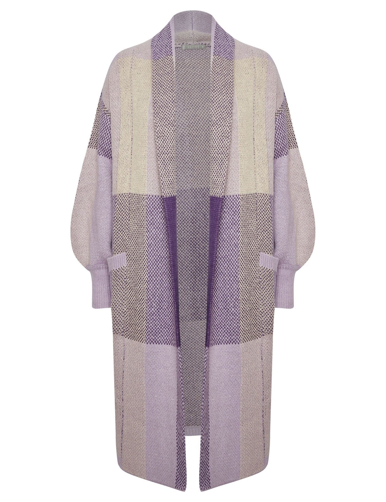 KATIES - Womens Coat - Long Sleeve Texture Check Coatigan - AU L | eBay