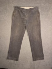Polo Ralph Lauren Corduroy Pleated Pants Mens 38x32 Gray