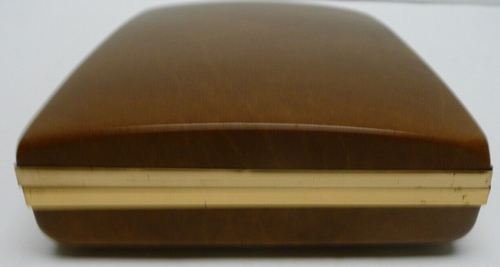 Mele Reise Schmuck Hartschale Box Klapp Ohrringe braun Vinyl - Bild 5 von 6