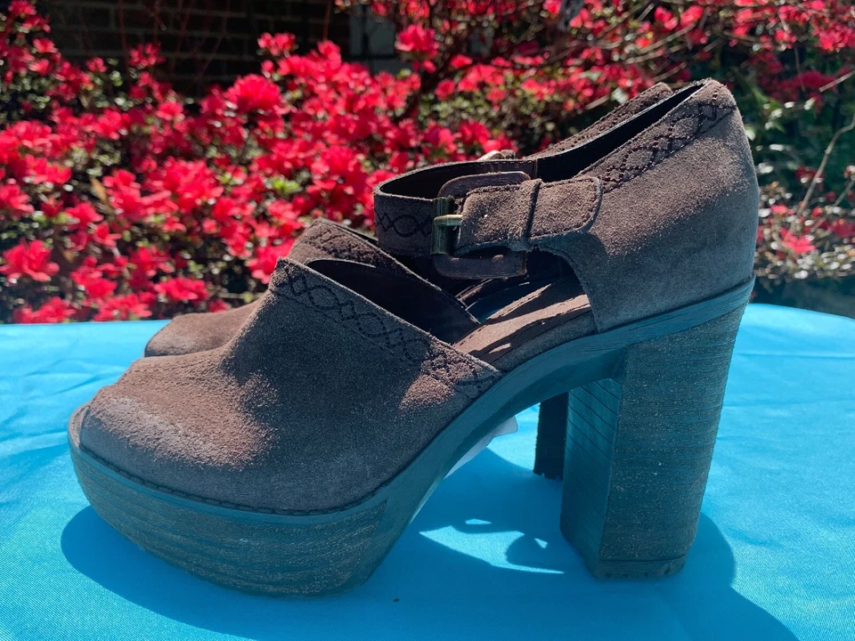 NICOLE Nuevo Tacón Alto Peep Toe Alpargatas Plataformas Cuñas Talla 6 ❤️ ts17j Foto 2 de 4