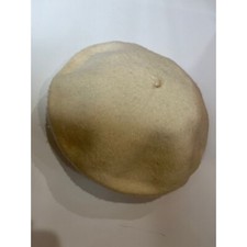 Vintage 1960's Cream Beret 100 Wool 6" Tam Hat