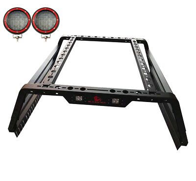 Black Horse Sport OVERLAND Bed Rack Black w/5.3''LED Fits 2007-2026 Toyota Tundra