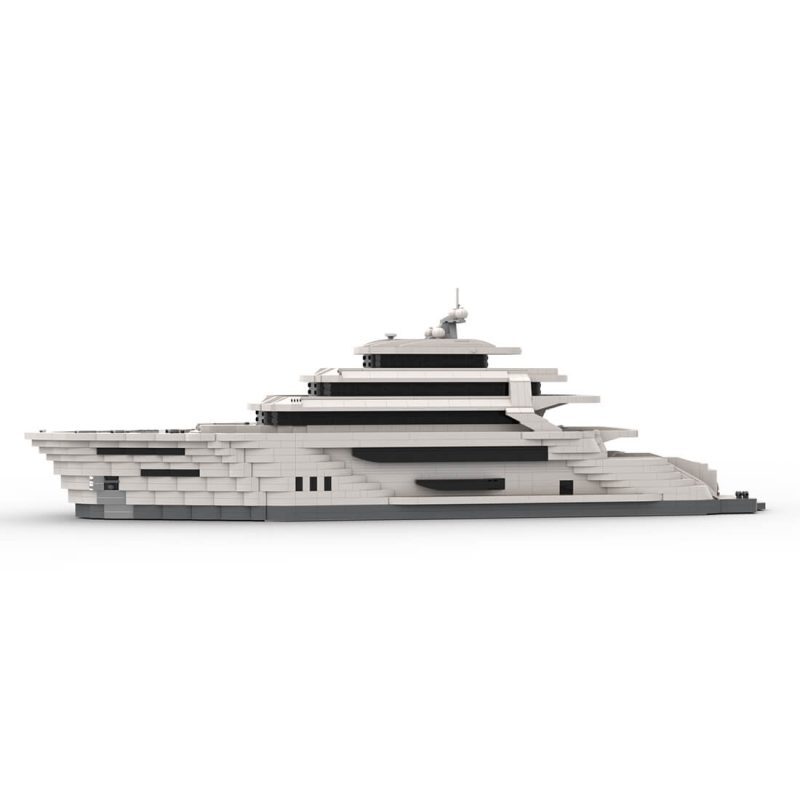 Large Super Luxury Yacht Model 4188 Bricks MOC-154458 Creative