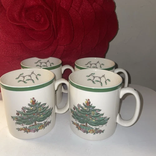 Spode Christmas Tree Mugs - Set of 4