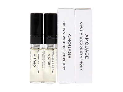 AMOUAGE OPUS V WOODS SYMPHONY EDP 2.0ml .06fl oz x 2 COLOGNE PERFUME SAMPLES