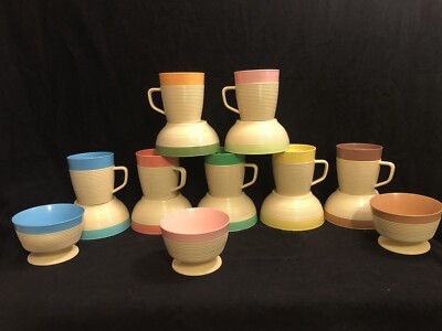 Raffiaware Thermo Temp Bowls, Cups & Sherbets Footed Dessert Cups 17 Pieces