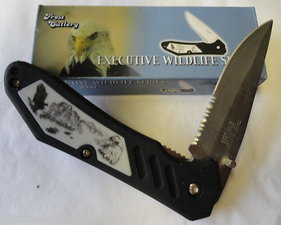 Executive Wildlife Series''Eagle'' Pocket Knife Scrimshaw