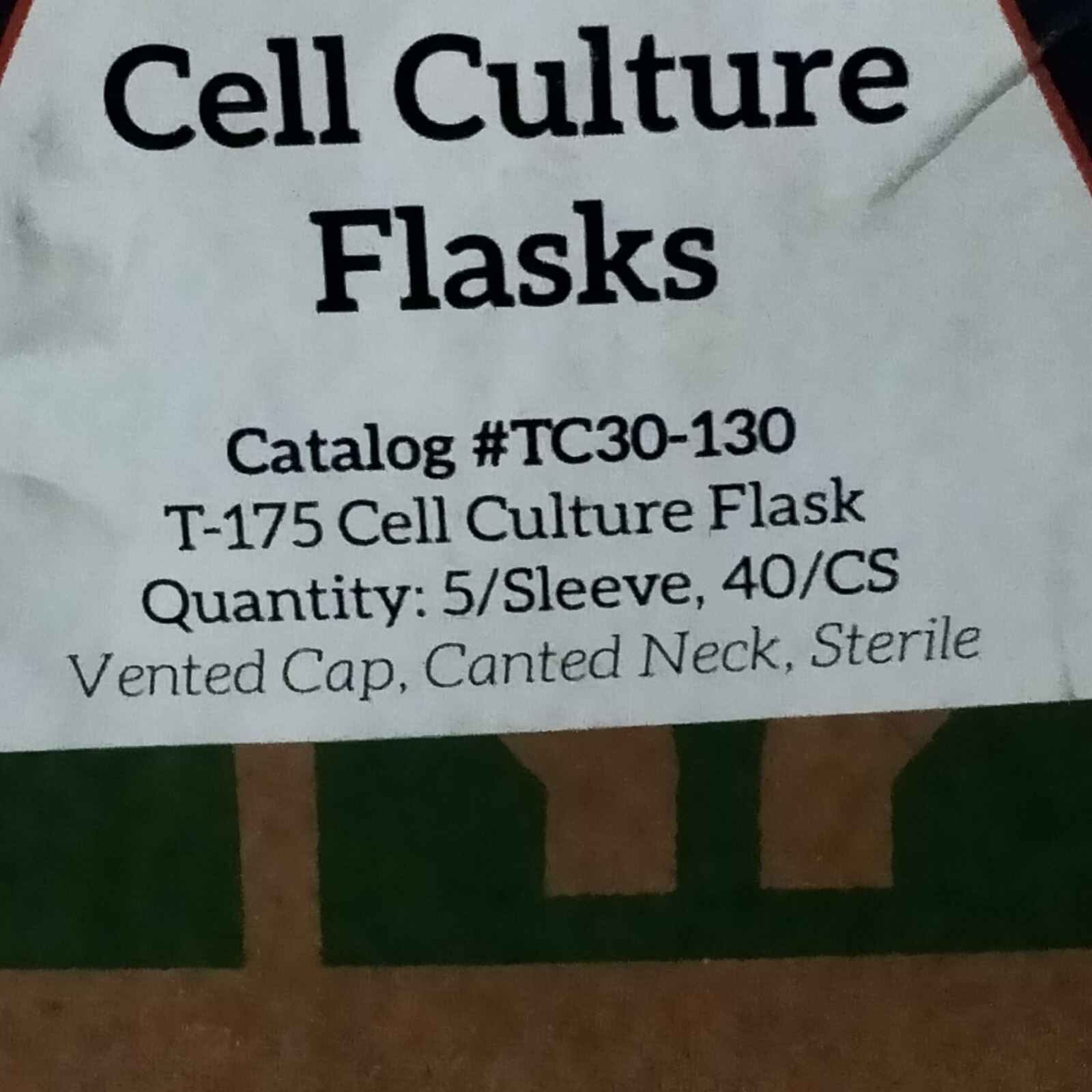 Cell Culture Flask (Tissue Culture Sterile) Qty 48 New Open Box