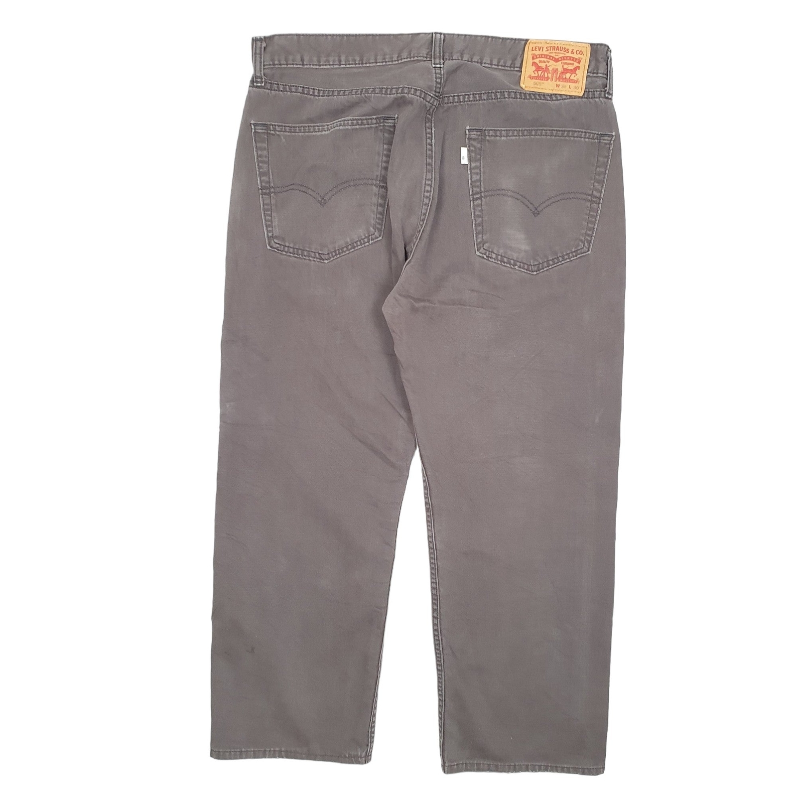 LEVIS 505 Jeans Regular Fit Grey Denim Trousers Mens W36 L26 image 3