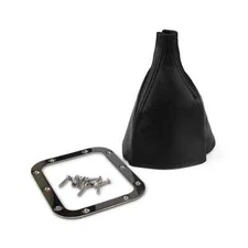 Lokar 70-FMB - Rectangular Floor Mount Shifter Boot with Stainless Ring