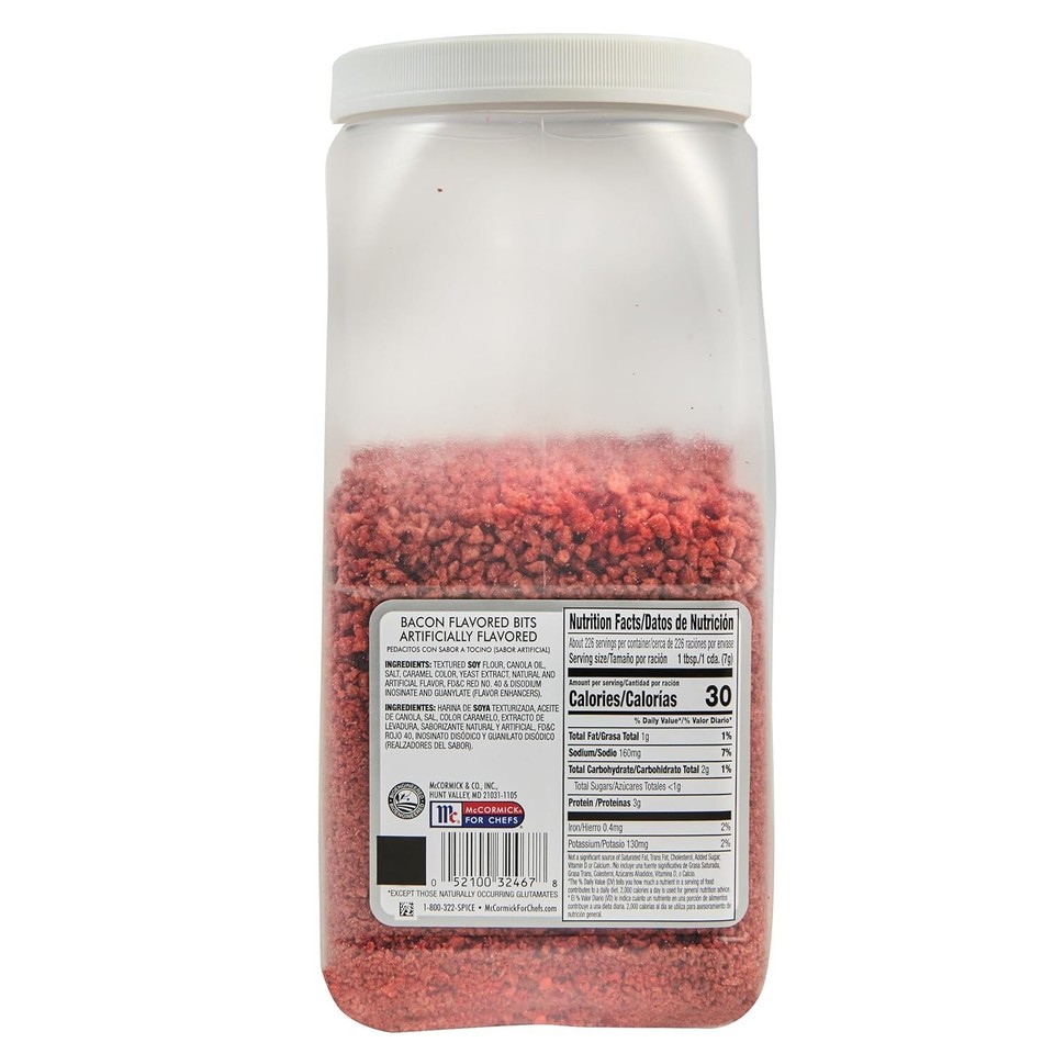 No MSG Bacon Flavored Bits 3 x .5 lb Containers for HealthConscious