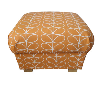 Emma J Shipley Orla Kiely Stoff Aufbewahrung Fußhocker Pouf Fußteil ausgestorben blau