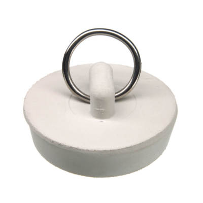 Danco 80227 1-1/2 inch Rubber Drain Stopper, White