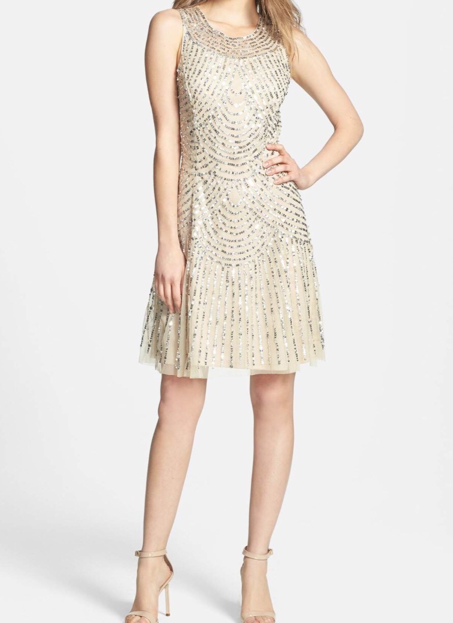 shift cocktail dress embellished