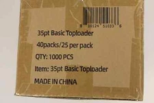 (1000) Humongous Hoard 3" x 4" Basic 35Pt Top Loaders Case + 1000 Soft Sleeves