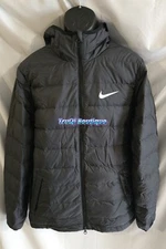 Nike Windrunner Lightweight Down Filled Hooded Puffer Jacket Anthracite Black