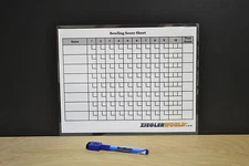 LARGE BOWLING SCORESHEET SCORECARD SCORE CHART-ERASABLE 22x 34 WITH BONUS!