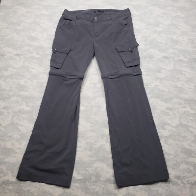 Pantalon convertible Prana femme 12 gris bootcut extérieur randonnée