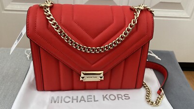 Michael Kors Whitney Sea Coral Medium Leather Handbag