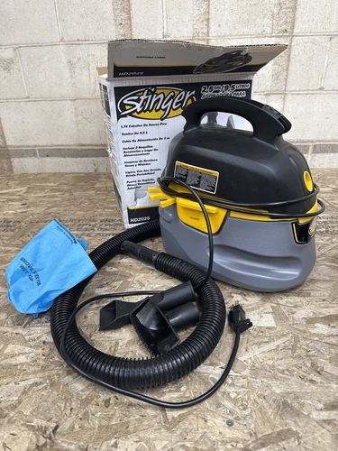 Stinger 2.5 Gal. 1.75 Peak HP Wet Dry Vacuum w/ Filter Bag, Hose & Nozzle