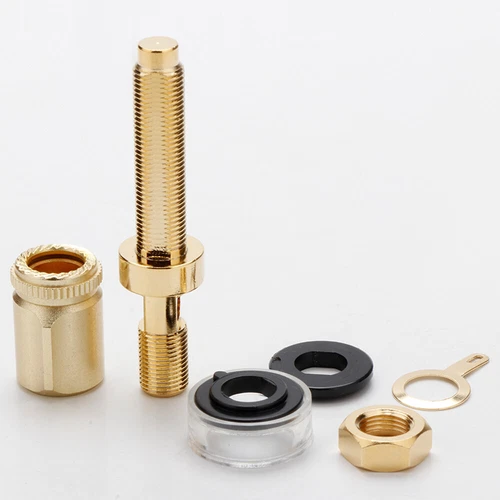 4 Stück Klemmenblock vergoldet Audio ​Stecker Polklemme Bananenbuchse NEU - Bild 8 von 9