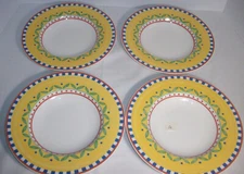 Villeroy & Boch: TWIST BEA: Easy Collection: 4 Rimmed Soup Bowls: EXC: NR