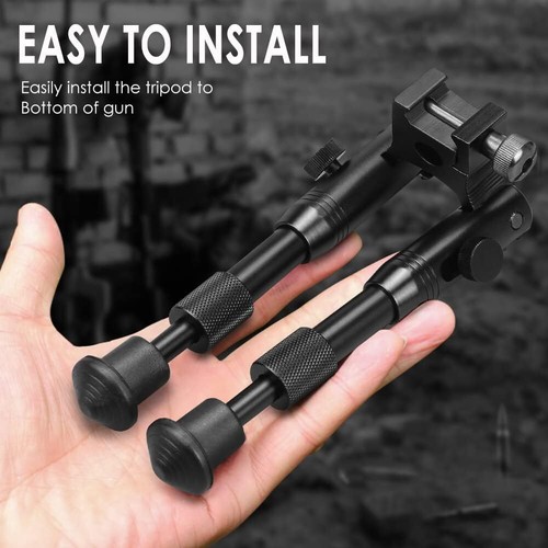 6 Inch Adjustable Bipod Foldable Hunting Rifle Bipod for 20mm Picatinny Rail - Picture 3 of 14