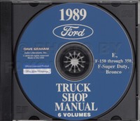 1989 Ford Truck Werkstatthandbuch 6-Teilige Set Auf CD F150 F250 F350 Bronco Van