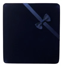 XL NAVY VELVET SET JEWELRY GIFT BOX -NECKLACE EARRING & BRACELET & X'MAS BONUS 