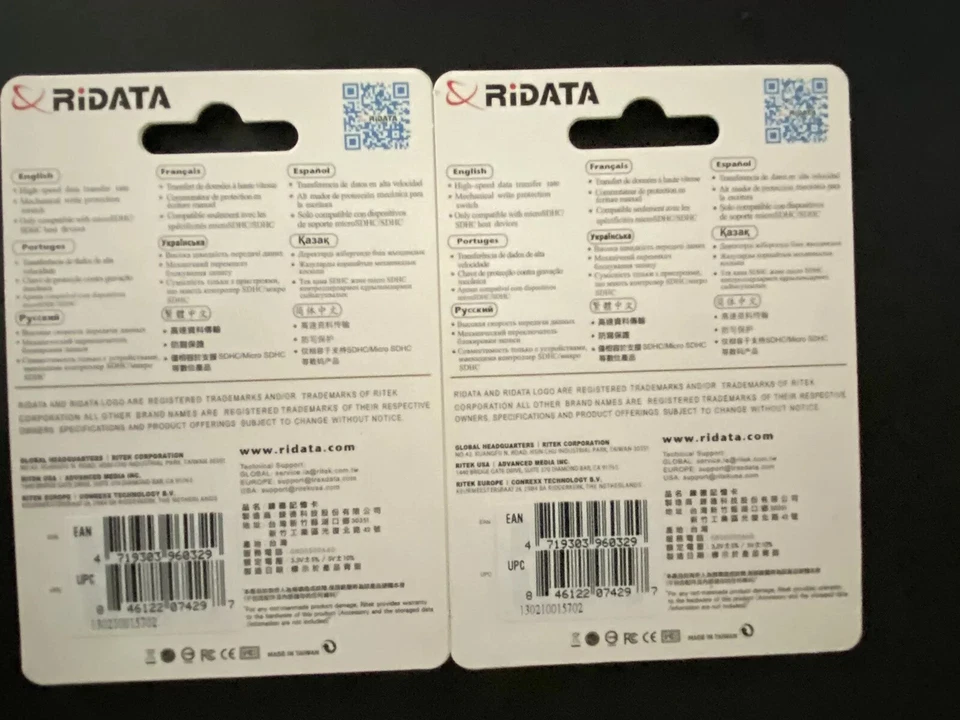 2-PK RiDATA Micro SDHC Class 10 8GB w/ SD Adapter - Image 2 of 2