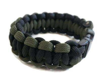 #ad #ad Paracord Bracelet 550 Two Tone Black O.D. Green Survival Tactical 3 8quot; Buckle $11.00