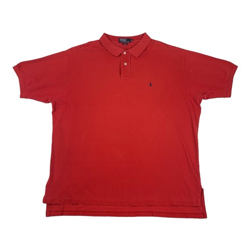 Polo Ralph Lauren Camicia Uomo 2XL Rosso Cotone Manica Corta Golf Sport