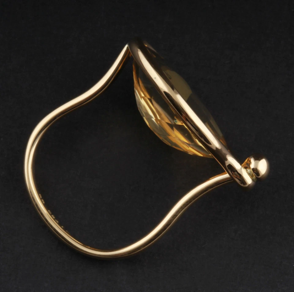 Anillo de oro Georg Jensen con citrino # 1506, 18 quilates. Sabana. V. Torun. ¡NUEVO! Foto 4 de 4