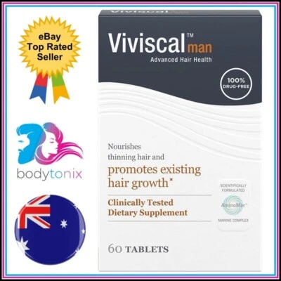 VIVISCAL MAN HAIR GROWTH SUPPLEMENT Thinning Regrowth Formula Vitamins 180Tab