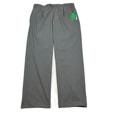 LRL Ralph Lauren Dress Pants Mens 38x34 Gray Classic Fit Pleated Stretch NEW