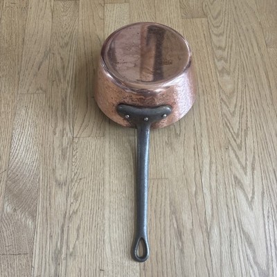 Vintage 8.1 inch Copper Saucepan Dehillerin Made in France Hand-Tinned 2mm 