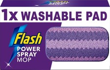 Flash Power Spray Mop Washable Pad Refill 1 Reusable Pad, Purple