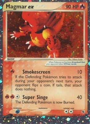 Magmar ex Ultra Rare Ruby and Sapphire 100/109 LP (Ask for Photos)