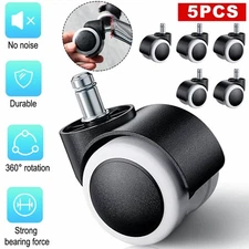 2 Inch Office Chair Casters​ - 5 Sets Heavy Duty Nylon Swivel Replacement Wheels