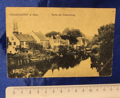 Friedrichstadt a. Eider, lot on Easter train, antique postcard postcard