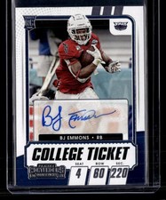 2021 Panini Contenders Draft Picks #268 BJ Emmons Purple AU