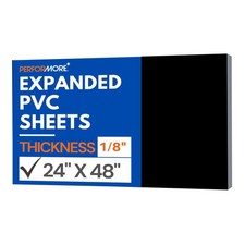 Expanded PVC Sheet Lightweight Rigid Foam Signage Board Black 1/8x24x48 Inch
